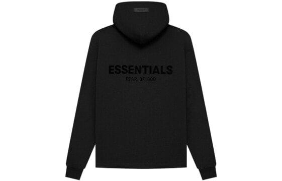 Худи Fear of God Essentials SS22 Relaxed Hoodie Stretch Limo Logo FOG-SS22-334