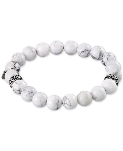 Браслет Legacy for MEN White Agate Beaded Stretch