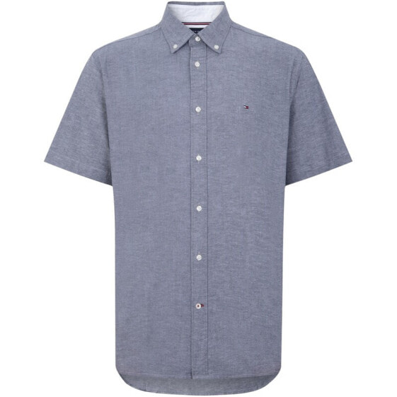 Рубашка мужская с прямым воротником Tommy Hilfiger MW0MW292060GZ Сине-серый