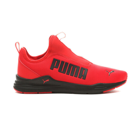 Puma Wired Rapid 38588103 Mens Red Canvas Slip On Athletic Running Shoes