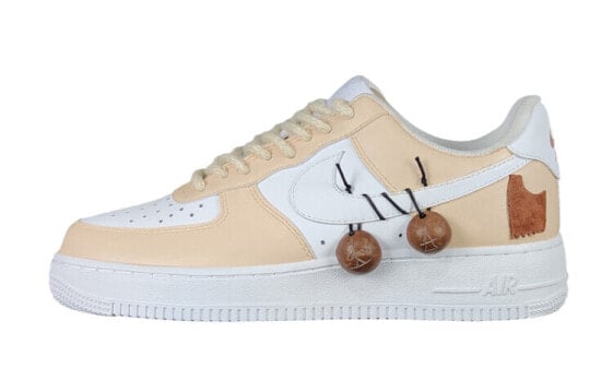 【定制球鞋】 Nike Air Force 1 Low 07 空军一号 原始人时代 低帮 板鞋 男款 卡其米色 / Кроссовки Nike Air Force CW2288-111