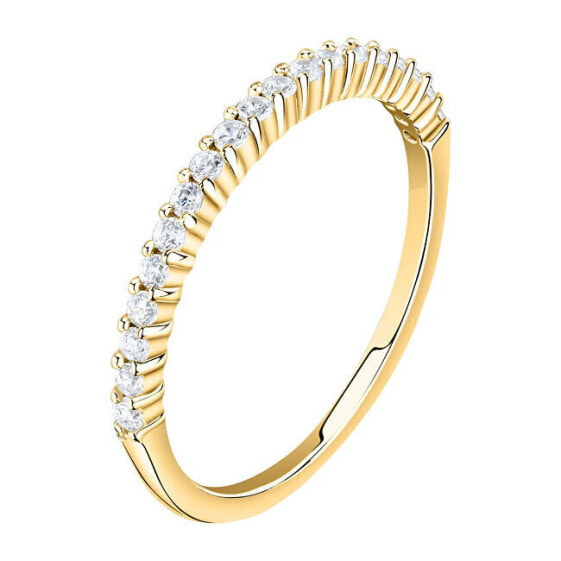 Elegant gold-plated ring with zircons Silver LPS03AWV110