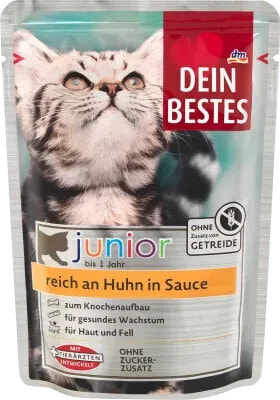 Nassfutter Katze Kitten mit Huhn in Sauce, Junior, 100 g