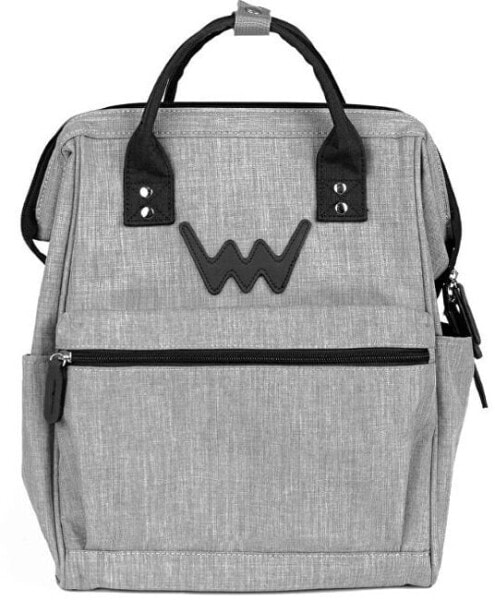 Женский рюкзак Vuch на молнии, съемная ручка с возможностью крепления на  коляску,  два внутренних и два боковых кармана для мелких предметов, логотип, подкладка.