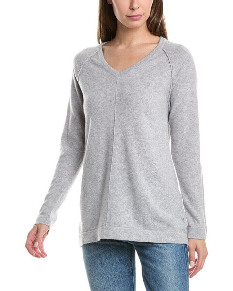 Forte Cashmere Easy Raglan V-Neck Cashmere Sweater Women's