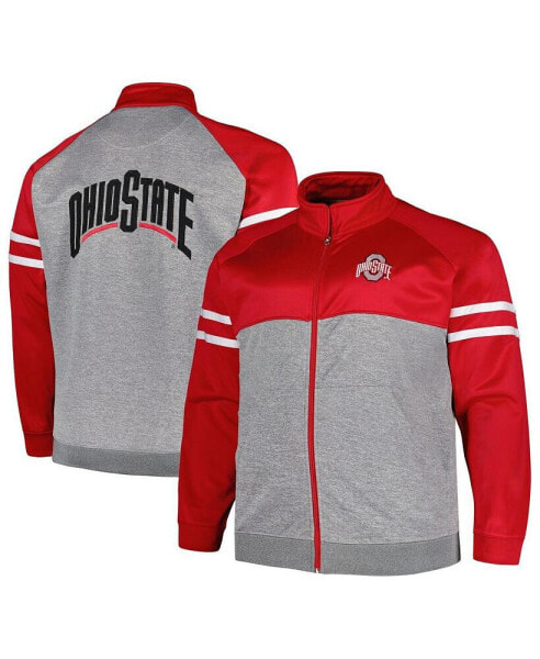 Men's Scarlet Ohio State Buckeyes Fleece Full-Zip Jacket