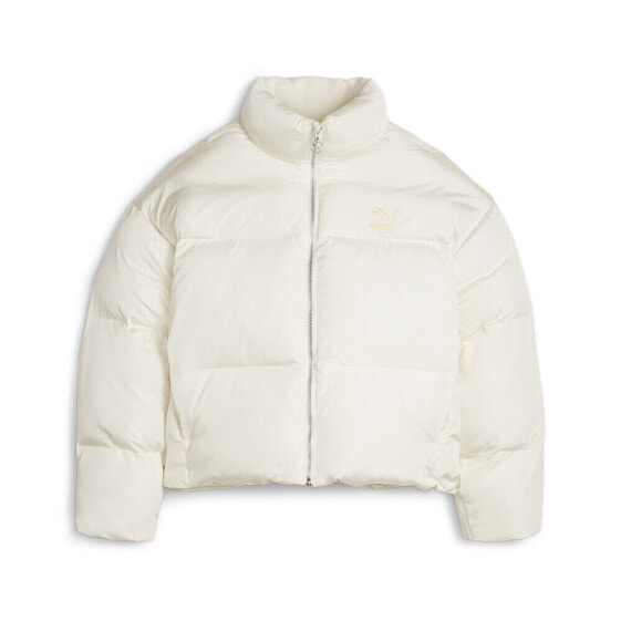 Утепленная куртка Puma Classics Oversized Puffer Womens White Casual Athletic