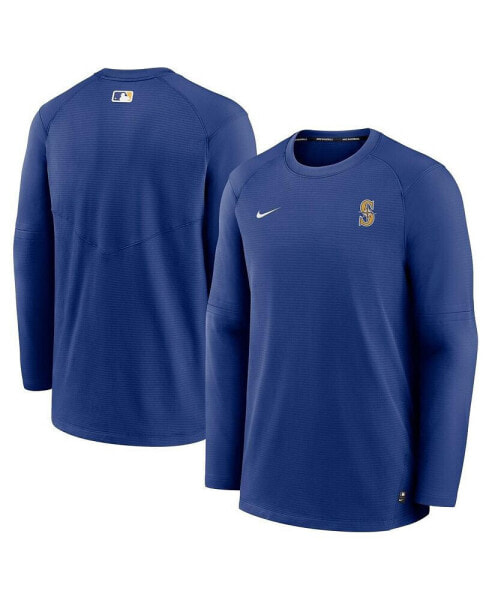 Men's Royal Seattle Mariners Authentic Collection Logo Performance Long Sleeve T-shirt