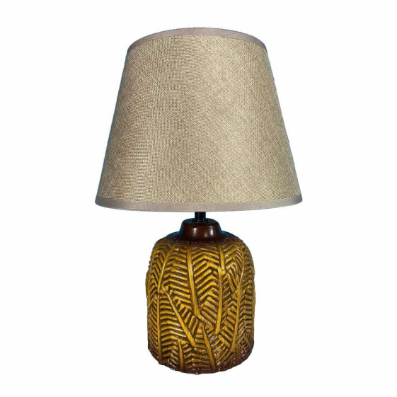 Декоративная настольная лампа Versa Hosto Жёлтая Керамическая Текстиль (22,5 x 33 x 12,5 см)