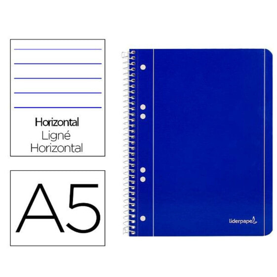 ноутбук Liderpapel BJ04 Синий A5 80 Листья