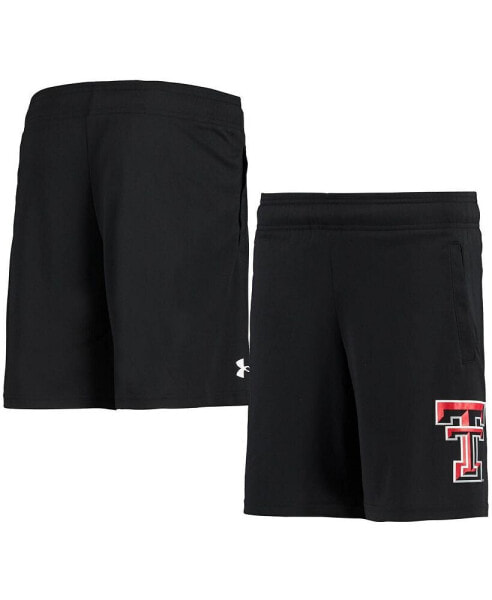 Big Boys Black Texas Tech Red Raiders Tech Shorts