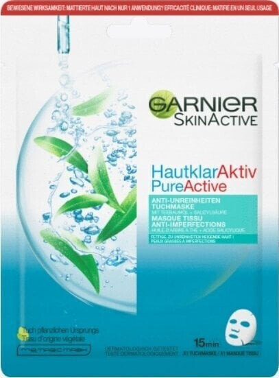 Garnier Garnier, Skin Active - Pure Active, Tea Tree Oil, Anti-Imperfections, Sheet Mask, For Face, Day, 23 g For Women