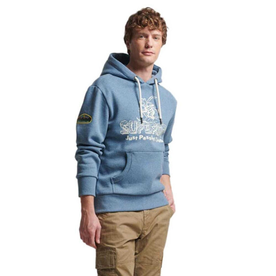 SUPERDRY Travel Postcard Graphic hoodie