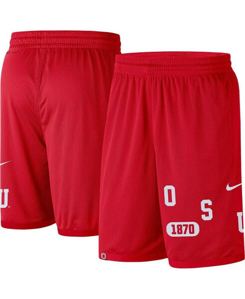 Men's Scarlet Ohio State Buckeyes Wordmark Performance Shorts