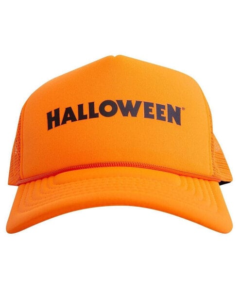 Men's and Women's Orange Halloween Logo Trucker Hat