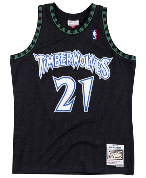 Men's Kevin Garnett Black Minnesota Timberwolves 1997-98 Hardwood Classics Swingman Player Jersey