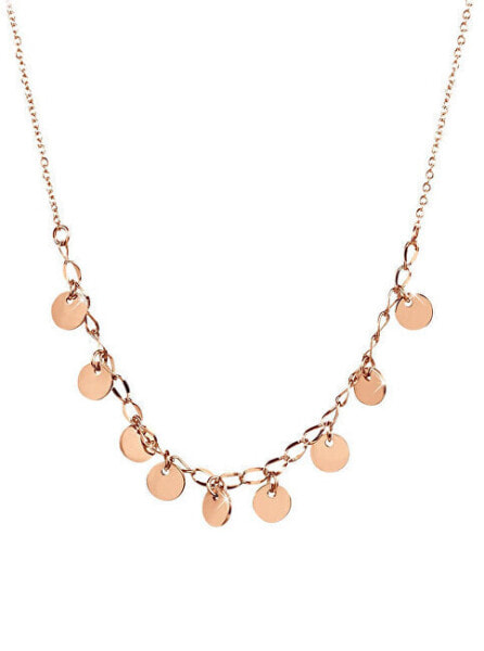 Money necklace made of Rose Gold steel