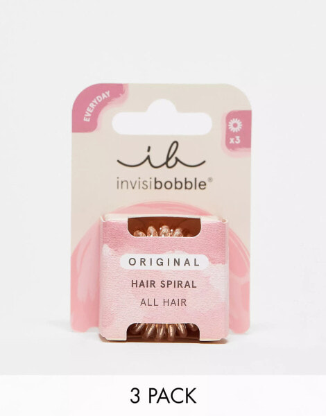 invisibobble – Original – 3er-Pack Haargummi-Spiralen – Bronze Me Pretty