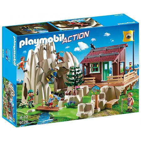 Игровой набор с элементами конструктора Playmobil Action 9126 Горноспасательная: Скалолаз с кабиной