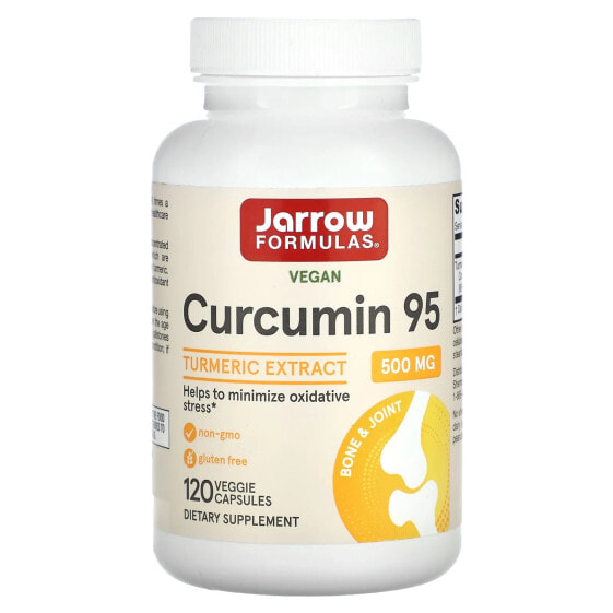 Травянистые капсулы Jarrow Formulas Curcumin 95, Экстракт куркумы, 500 мг, 60 шт.