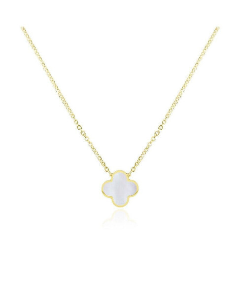 The Lovery small Mother of Pearl Single Clover Necklace