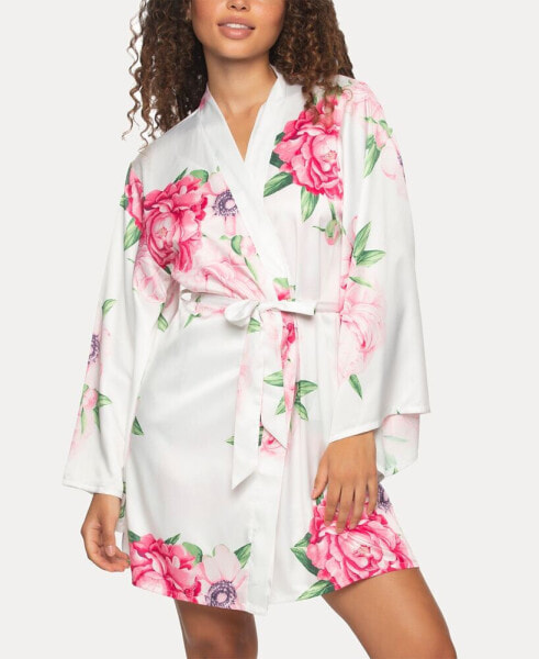 Women's Adrienne Printed Satin Kimono