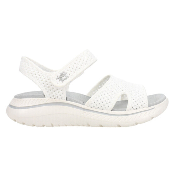 Easy Spirit Ashen Cut Outs Platform Womens Off White Casual Sandals E-ASHEN2-15