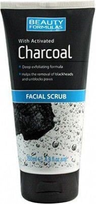 Beauty Formulas Charcoal Peeling do twarzy głęboko oczyszczający z aktywnym węglem 150ml