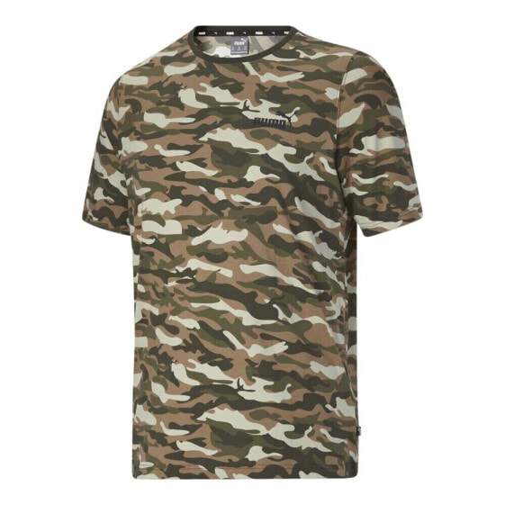 Puma Essential Camo Graphic Crew Neck Short Sleeve T-Shirt & Tall Mens Size LT