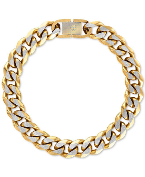 Two-Tone Curb Link Chain Bracelet, Created for Macy's