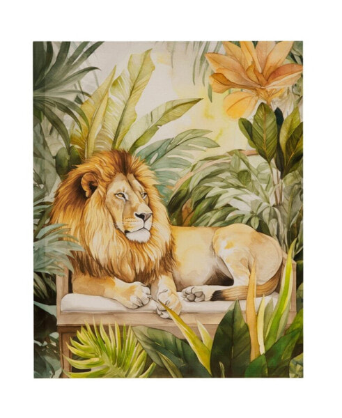 Jungle Feline Jungle Lion Canvas Wall Art