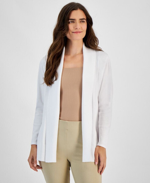 Women's Shawl Collar Long Sleeve Open-Front Cardigan, Created for Macy's