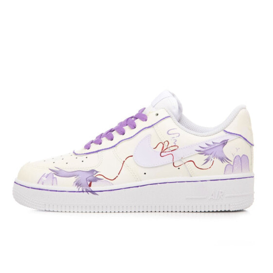 【定制球鞋】 Nike Air Force 1 Low 心系鸳鸯 古风 泼墨 低帮 板鞋 男款 黄红 / Кроссовки Nike Air Force CW2288-111