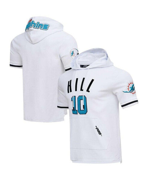 Men's Tyreek Hill White Miami Dolphins Player Name and Number Hoodie T-shirt