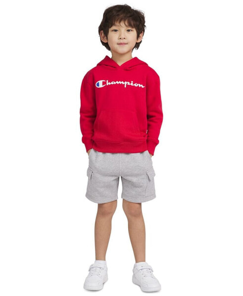 Toddler & Little Boys Fleece Hoodie & Cargo Shorts, 2 Piece Set