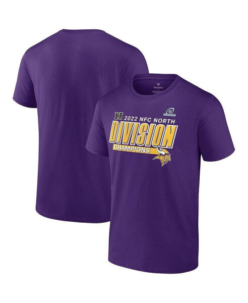 Men's Purple Minnesota Vikings 2022 NFC North Division Champions Divide and Conquer T-shirt