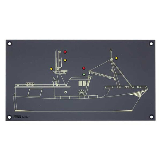 PROS 12 m Fishing Purse Seiner Navigation Lights Silhouette