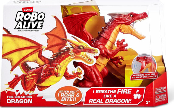 Zuru ZURU Robo Alive Ferocious Roaring Dragon Battery-powered Robotic Toy, 3 yr(s), Robo Alive, Multicolour