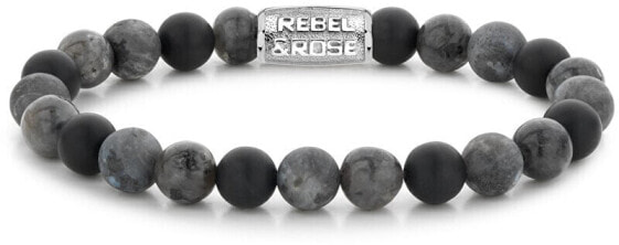 Gray Rocks bead bracelet RR-80069-S