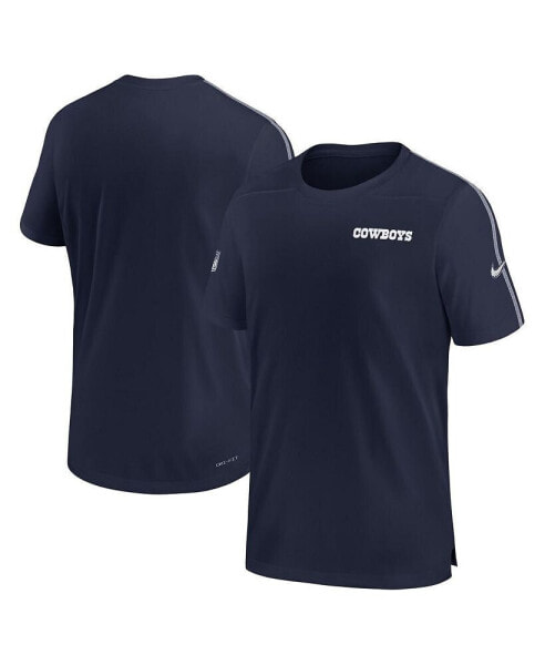 Футболка Nike для мужчин Dallas Cowboys 2024 Sideline Coach UV Performance, темно-синяя