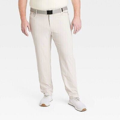 Men's Big & Tall Golf Pants - All in Motion Stone 38x34