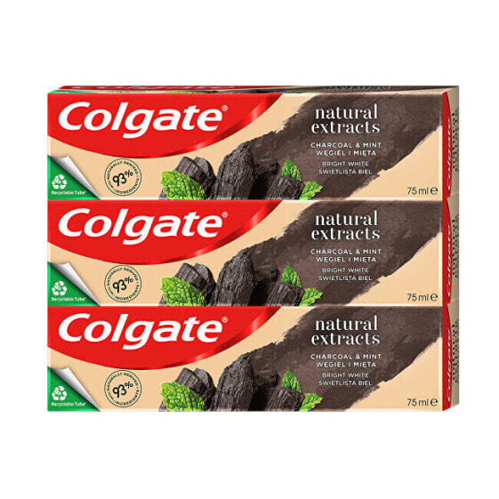 Зубная паста Colgate Activated charcoal Natural toothpaste with Charcoal Trio 3 x 75 ml