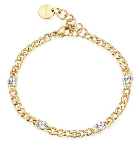Gold-plated bracelet with Symphonia BYM86 crystals