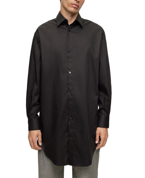 Men's Longline Regular-Fit Dress Shirt