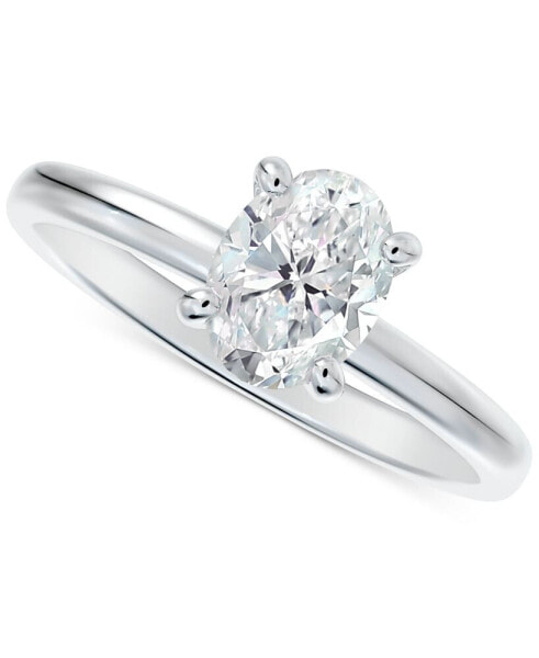 Diamond Solitaire Oval-Cut Diamond Engagement Ring (5/8 ct. t.w.) in 14k White Gold