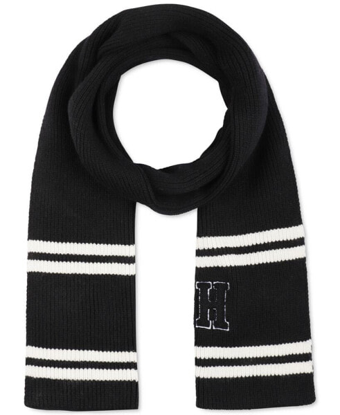 Men's Varsity Patch Ribbed Logo Scarf