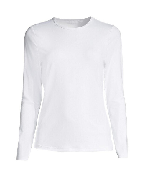 Women's Long Crew Neck Long Sleeve Rash Guard UPF 50 Swim Tee