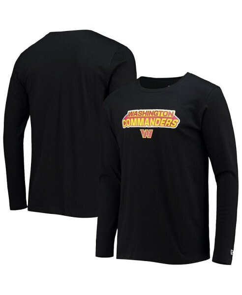 Men's Black Washington Commanders Long Sleeve T-shirt