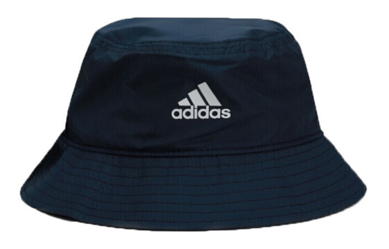Шляпа рыбацкая Adidas с логотипом однотонная для мужчин и женщин глубоко-синего цвета GE4741