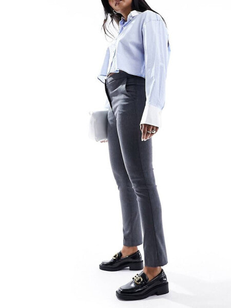 Mango tailored slim trouser in grey